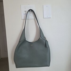 Coach Green Shoulder Bag with Slouchy Design